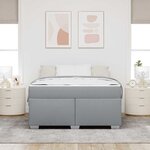 vidaXL Cadre de lit avec matelas Gris clair 140 x 200 cm tissu