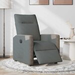 vidaXL Fauteuil inclinable électrique Gris foncé Tissu
