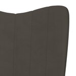 vidaXL Chaise de relaxation Gris foncé Velours