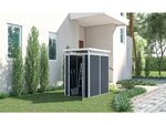 Abri de jardin "Baltimore" en résine - Gris - 2.47 m² - 1.30 x 1.90 m