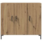 vidaXL Buffet chêne artisanal 90x34x80 cm bois d'ingénierie