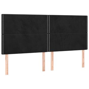 vidaXL Têtes de lit 4 Pièces Noir 90x5x78/88 cm Velours