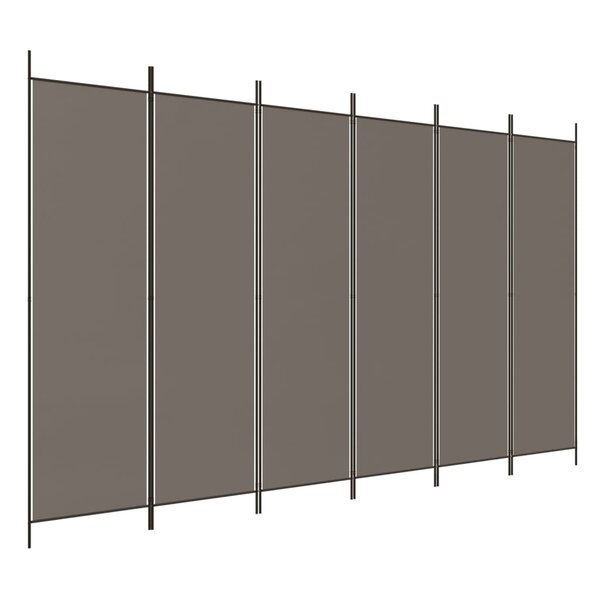 vidaXL Cloison de séparation 6 panneaux Anthracite 300x220 cm Tissu