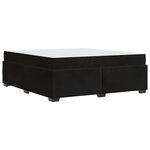 vidaXL Cadre de lit avec matelas Noir 180 x 200 cm tissu