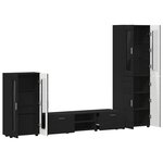 vidaXL Ensemble meuble TV avec tiroir FLORIN Noir Bois d'ingénierie