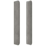 vidaXL Tête de lit à LED Gris clair 163x16x118/128 cm Velours