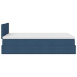 vidaXL Lit ottoman avec matelas bleu 120x200 cm tissu