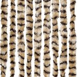 vidaXL Rideau anti-mouches beige et marron 100x200 cm chenille