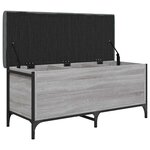 vidaXL Banc de rangement sonoma gris 102x42x45 cm bois d'ingénierie