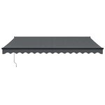 vidaXL Auvent rétractable automatique anthracite 4 5x3 m