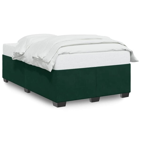 vidaXL Cadre de lit sans matelas vert foncé 120x190 cm velours