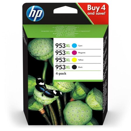 Pack de 4 cartouche jet d'encre n°953xl (1 noir + 1 cyan + 1 magenta + 1 jaune) hp sous bl... Hp