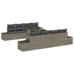 vidaXL Ensemble de canapé de jardin 7 Pièces Gris 100 x 55 x 73 cm