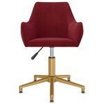 vidaXL Chaise pivotante de salle à manger Rouge bordeaux Velours