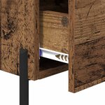 vidaXL Cabinet de chevet avec tiroir Bois ancien 40 x 35 x 47.5 cm