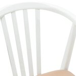 vidaXL Chaise de salle à manger 2 Pièces Blanc et marron