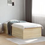 vidaXL Cadre de lit sans matelas chêne sonoma 90x200 cm