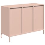 vidaXL Buffet rose 101 5x39x73 5 cm acier laminé à froid