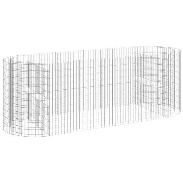 vidaXL Lit surélevé à gabion Fer galvanisé 300x100x100 cm