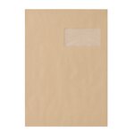 Boîte de 250 pochettes administratives kraft 229 x 324 mm format c4  avec fenêtre 50 x 100 mm - maxiburo