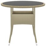 vidaXL Ensemble à manger de jardin 3 Pièces Résine tressée Beige