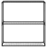 vidaXL Support de plantes à 3 niveaux Noir 100 x 32 x 102 cm Acier