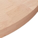 vidaXL Dessus de table rond Ø60x4 cm Bois de chêne massif non traité