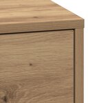 vidaXL Table de chevet avec lumières LED Chêne artisanal Bois reconstitué