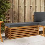 vidaXL Banc de Tabouret Naturel et Anthracite 115 x 43 x 37 cm