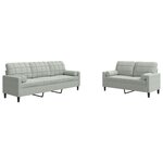 vidaXL Ensemble de canapés 2 Pièces et coussins et traversins velours