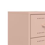 vidaXL Table de chevet rose 36x39x43 5 cm acier