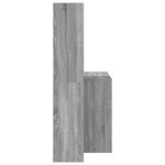 vidaXL Bureau Sonoma gris 138.5 x 55 x 143 cm Bois d'ingénierie