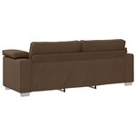 vidaXL Canapé avec coussin Marron 219 x 77 x 82 cm tissu