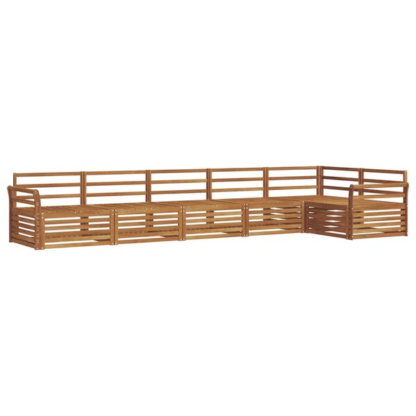 vidaXL Ensemble de canapés d'extérieur 6 Pièces Naturel