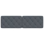 vidaXL Coussin de tête de lit gris foncé 160 cm velours