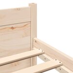 vidaXL Cadre de lit sans matelas bois massif 140x200 cm