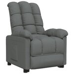 vidaXL Fauteuil inclinable Gris foncé Tissu