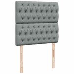 vidaXL Sommier à lattes de lit avec matelas gris clair 80x200 cm tissu