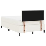 vidaXL Lit à Ressorts avec Matelas en Crème 120x200 cm Tissu en Velours Côtelé