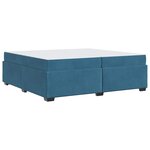 vidaXL Cadre de lit avec matelas Bleu foncé 200 x 200 cm Velours