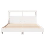 vidaXL Cadre de lit sans matelas blanc 120x190 cm bois de pin massif
