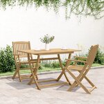 vidaXL Table pliable de jardin 120x70x75 cm bois d'acacia solide
