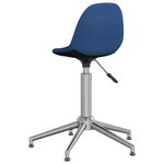 vidaXL Chaise pivotante de salle à manger Bleu Tissu