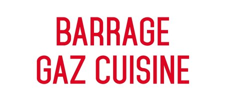 Autocollant vinyl - Barrage gaz cuisine - L.200 x H.100 mm UTTSCHEID