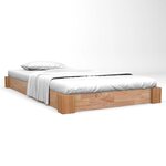 vidaXL Cadre de lit Bois de chêne massif 90x200 cm