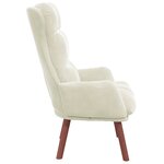 vidaXL Fauteuil Relaxant en Velours Crème