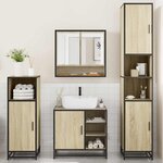vidaXL Ensemble de meubles de salle de bain 4 Pièces chêne sonoma
