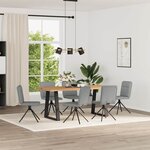 vidaXL Chaises à manger lot de 6 gris clair tissu