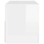 vidaXL Meuble TV avec lumières LED blanc brillant 90x35x40 cm