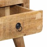 vidaXL Table de chevet 40x32x46 cm bois de manguier massif brut
